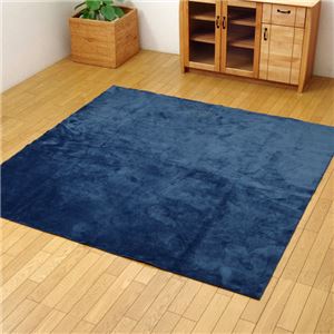 なめらかタッチのお悩み解決ラグ【イーズ】 ネイビー 約185×240cm