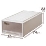 Fits（フィッツ）フィッツ収納ケース カプチーノ 10：押入用ロング（2個組）