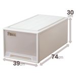 Fits（フィッツ）フィッツ収納ケース カプチーノ 11：押入用ディープ（2個組）