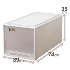 Fits（フィッツ）フィッツ収納ケース カプチーノ 12：押入用ビッグ（2個組）