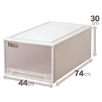 Fits（フィッツ）フィッツ収納ケース カプチーノ 15：押入用ディープL（2個組）