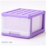 深型収納ケース クリアパープル 12個組