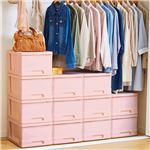 深型収納ケース ピンク 12個組
