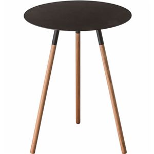 おしゃれな丸型シンプルデザインテーブル ブラック 商品写真2