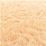 ふんわりボリューム！防炎シャギーラグ オレンジ 約90×120cm