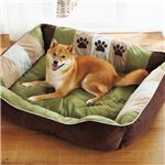 ふかふかペットベッド2（ペット用ベッド・寝床・洗える）（犬用・猫用・犬猫用・ドッグ・キャット） 【3L】 グリーン