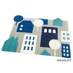 北欧フィンランド 玄関マット 【タロットブルー】 45cm×70cm 日本製 アクリル100％ 『フィンレイソン』