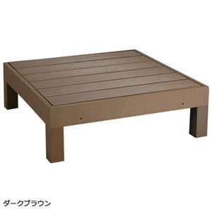 ウッドデッキ/園芸用品 【ライトブラウン デッキ/レギュラータイプ 幅90cm×奥行90cm】 高耐久 害虫・腐敗対策 木粉混合樹脂