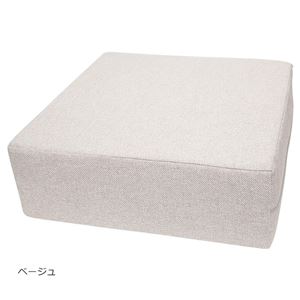 プレミアム低反発 スクエアクッション 【ベージュ】 幅45cm 高反発ウレタンフォーム ポリエステル 〔リビング〕