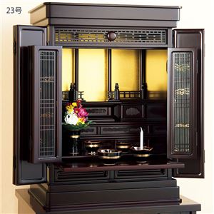 組子調 仏壇/仏具 【23号】 幅52cm×奥行36cm×高さ72cm 木製 〔リビング〕