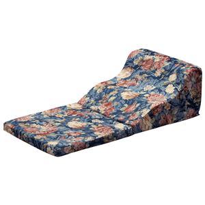 ごろ寝クッション/寝具 【ネイビー】 ワイドサイズ 幅45×奥行90×高さ25cm 日本製 側地：綿混 〔リビング〕