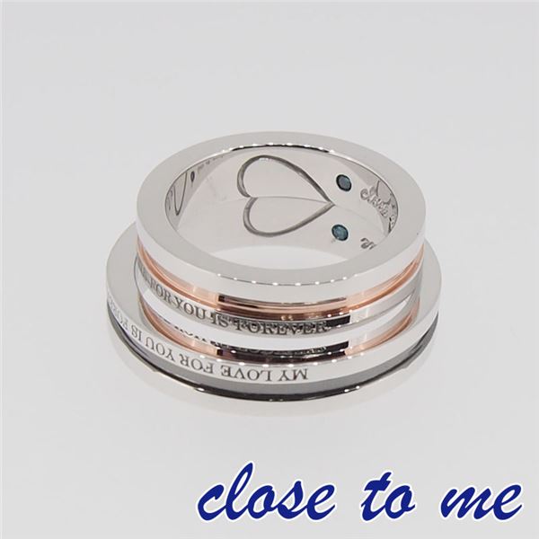 SR14-014BKPG close to me(クロス・トゥ・ミー) シルバーリング ペア 21号f00
