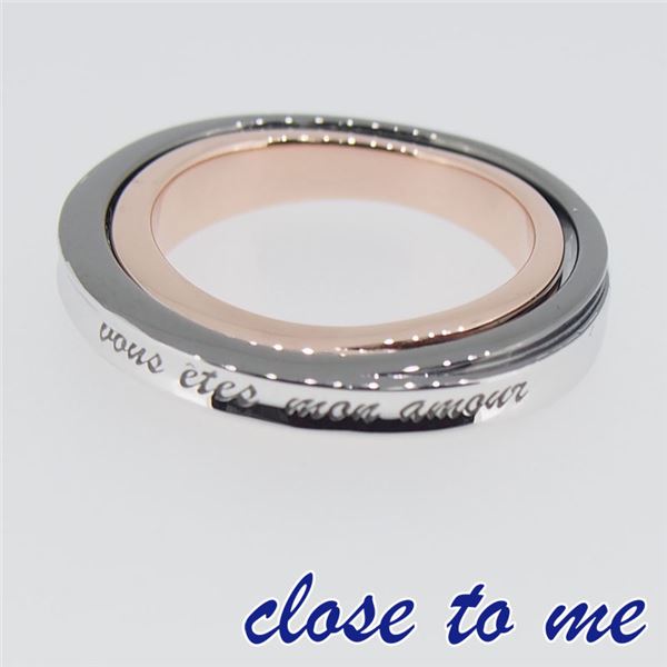SR14-018BKPG close to me(クロス・トゥ・ミー) シルバーリング ペア 9号f00