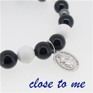 sbr13-021 close to me（クロス・トゥ・ミー） 天然石数珠ブレスレット メンズ - 拡大画像