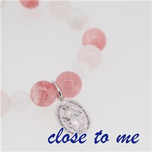 sbr13-022 close to me（クロス・トゥ・ミー） 天然石数珠ブレスレット レディース - 拡大画像