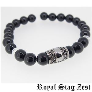 sbr25-001 Royal Stag ZEST（ロイヤル・スタッグ・ゼスト） 天然石数珠ブレスレット・パワーストーンブレスレット メンズ - 拡大画像