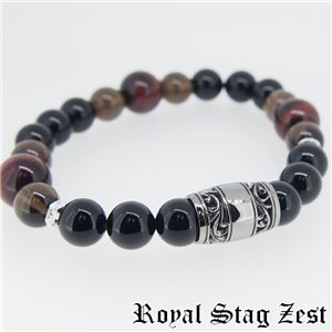 sbr25-003 Royal Stag ZEST（ロイヤル・スタッグ・ゼスト） 天然石数珠ブレスレット・パワーストーンブレスレット メンズ - 拡大画像
