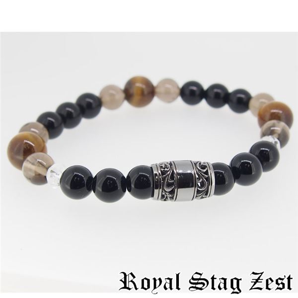 sbr25-004 Royal Stag ZEST(ロイヤル・スタッグ・ゼスト) 天然石数珠ブレスレット・パワーストーンブレスレット メンズf00