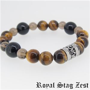 sbr25-007 Royal Stag ZEST（ロイヤル・スタッグ・ゼスト） 天然石数珠ブレスレット・パワーストーンブレスレット メンズ - 拡大画像