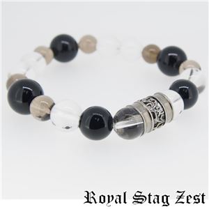 sbr25-008 Royal Stag ZEST（ロイヤル・スタッグ・ゼスト） 天然石数珠ブレスレット・パワーストーンブレスレット メンズ - 拡大画像