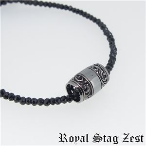 sn25-001 Royal Stag ZEST（ロイヤル・スタッグ・ゼスト） ブラックスピネルネックレス メンズ - 拡大画像