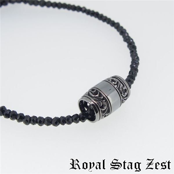 sn25-001 Royal Stag ZEST(ロイヤル・スタッグ・ゼスト) ブラックスピネルネックレス メンズf00