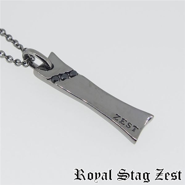 sn25-002 Royal Stag ZEST(ロイヤル・スタッグ・ゼスト) プレートシルバーネックレス メンズf00