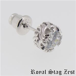 sp25-007 Royal Stag ZEST（ロイヤル・スタッグ・ゼスト） シルバースタッドピアス メンズ - 拡大画像