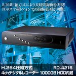 H.264圧縮方式 4chデジタルレコーダー 1000GB HDD内蔵