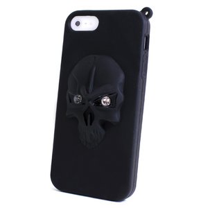 aglowDESIGN iPhone5/5s　スカルシリコンケース　ブラック