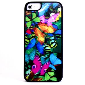 aglowDESIGN iPhone5/5s　3Dプラスチックケース　バタフライ - 拡大画像