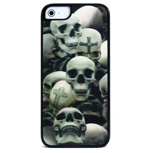 aglowDESIGN iPhone5/5s　3Dプラスチックケース　スカルブラウン - 拡大画像