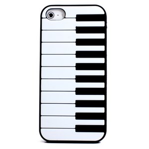 aglowDESGN　iPhone5/5s　ピアノシリコンケース　ブラック