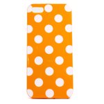aglowDESIGN　iPhone5/5s　ドット柄TPUケース　オレンジ×ホワイト