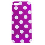 aglowDESIGN　iPhone5/5s　ドット柄TPUケース　パープル×ホワイト