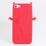 aglowDESIGN　iPhone5 悪魔シリコンケース　レッド