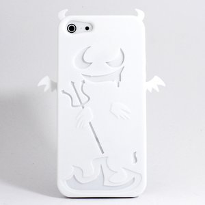 aglowDESIGN　iPhone5 悪魔シリコンケース　ホワイト