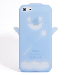 aglowDESIGN　iPhone5 天使シリコンケース　ライトブルー
