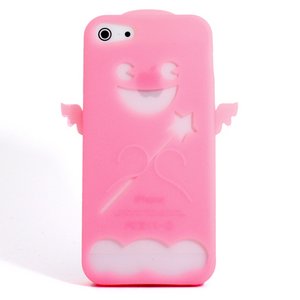 aglowDESIGN　iPhone5 天使シリコンケース　ライトピンク