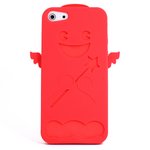 aglowDESIGN　iPhone5 天使シリコンケース　レッド