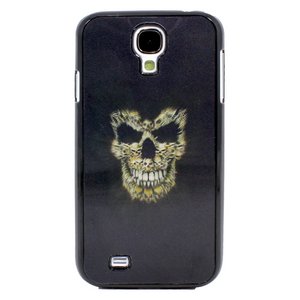 aglowDESIGN　GALAXY S4 SC-04E ３Dプラスチックケース　スカルゴールド - 拡大画像