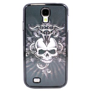 aglowDESIGN　GALAXY S4 SC-04E ３Dプラスチックケース　スカルシルバー - 拡大画像