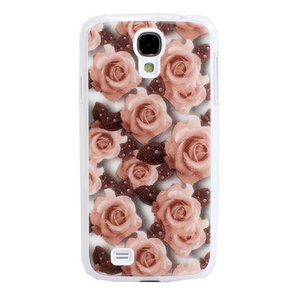 aglowDESIGN　GALAXY S4 SC-04E　レトロ花柄ハードケース　ライトピンク - 拡大画像