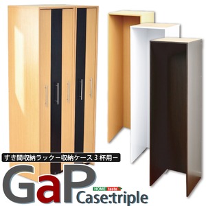 すき間収納ラック【GaP】専用枠 収納ケース3杯用 ホワイト 商品画像