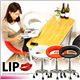 キャスター付きカウンターチェア LIP -リップ- レッド(赤)