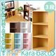 カラーボックスシリーズ【kara-baco3】3段 ブルー