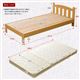 シンプル木製ベッド【Meline-メリーニ-】シングル（三つ折りマットレス付き） ベッド：ダークブラウン - 縮小画像2