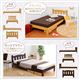 シンプル木製ベッド【Meline-メリーニ-】シングル（三つ折りマットレス付き） ベッド：ナチュラル - 縮小画像3