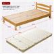 シンプル木製ベッド/すのこベッド 【シングルサイズ/ダークブラウン】 三つ折りマットレス付き 『Klasse』 薄型ヘッドボード 木目調 - 縮小画像2