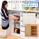 キッチンカウンター下収納 【PREGO-プレゴ-】 (引き戸タイプ 幅90) ホワイト